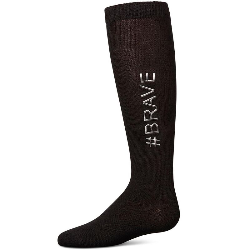 Memoi Girls' #BEBRAVE Knee High Socks