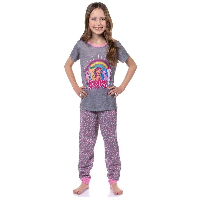 My Little Pony: A New Generation Girls' Sunny Starscout Friends Pajama Set Grey