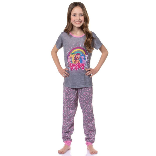 My Little Pony: A New Generation Girls' Sunny Starscout Friends Pajama Set Grey