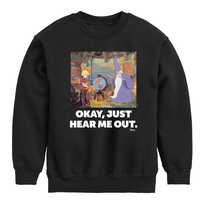 Boys' - Disney - The Sword And The Stone Graphic Long Sleeve Fleece Sweatshirt