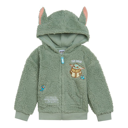 Star Wars The Mandalorian Grogu Cozy Faux Sherling Cosplay Hoodie Toddler