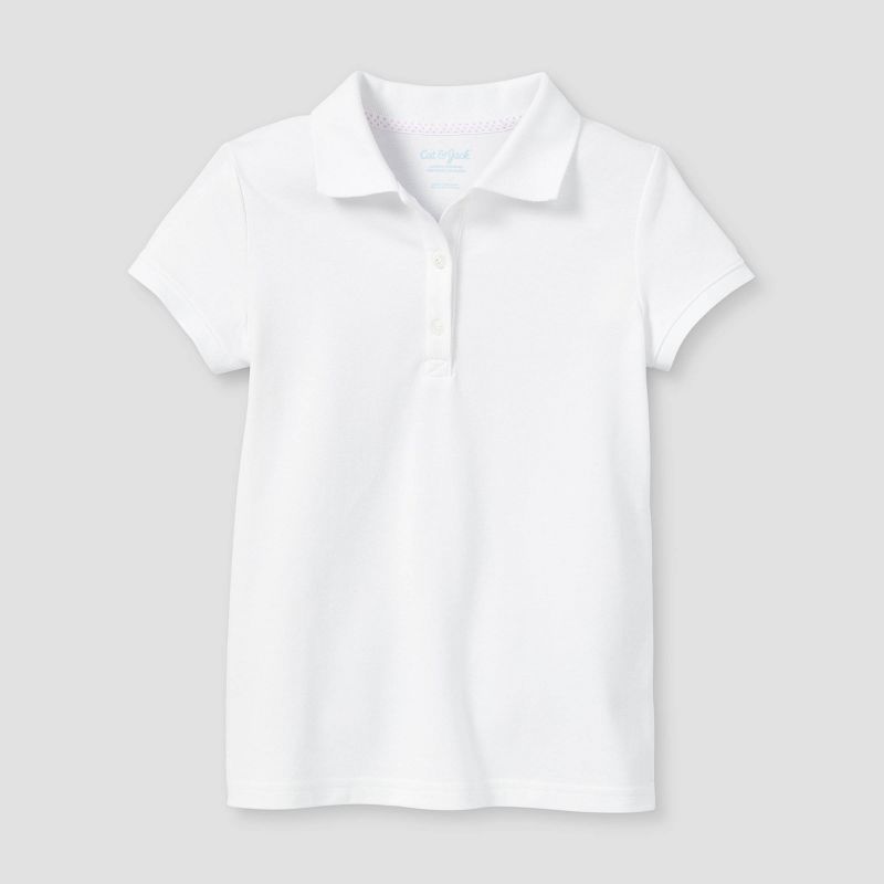 Girls' Short Sleeve Pique Uniform Polo Shirt - Cat & Jack™