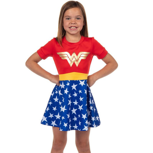 Seven Times Six DC Comics Wonder Woman Dress Girls' Cosplay Skater Dress