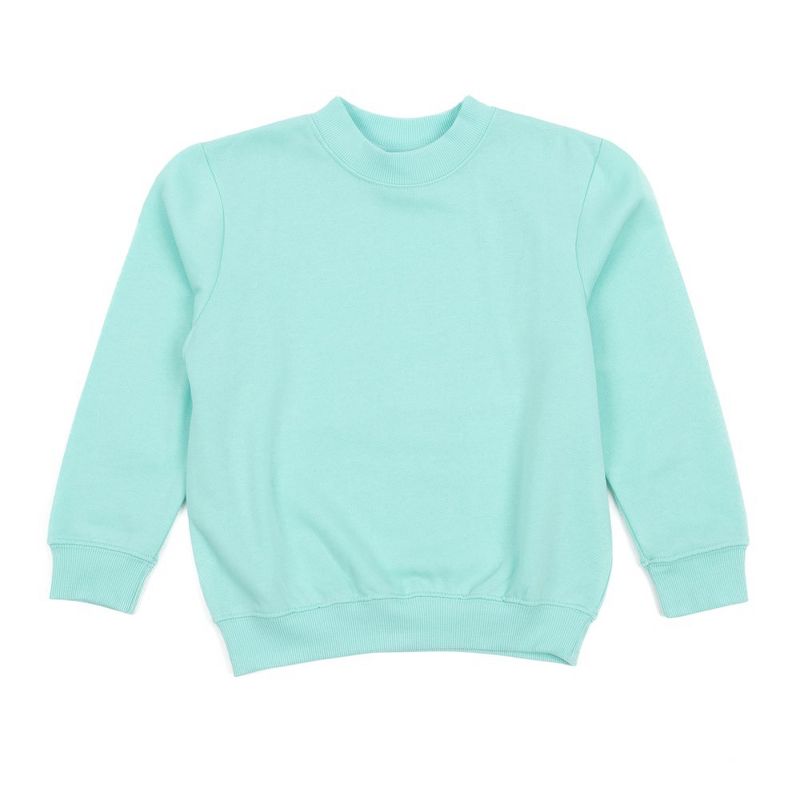 Leveret Kids Long Sleeve Classic Solid Color Sweatshirt