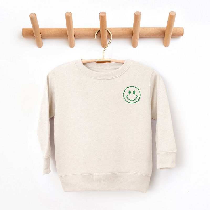 The Juniper Shop Embroidered Smiley Face Outline Youth Ultra-Soft Graphic Sweatshirt