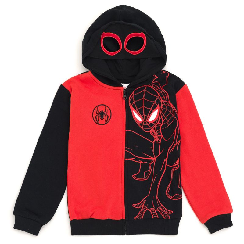 Marvel Spider-Man Avengers Fleece Zip Up Cosplay Hoodie Little Kid to Big Kid