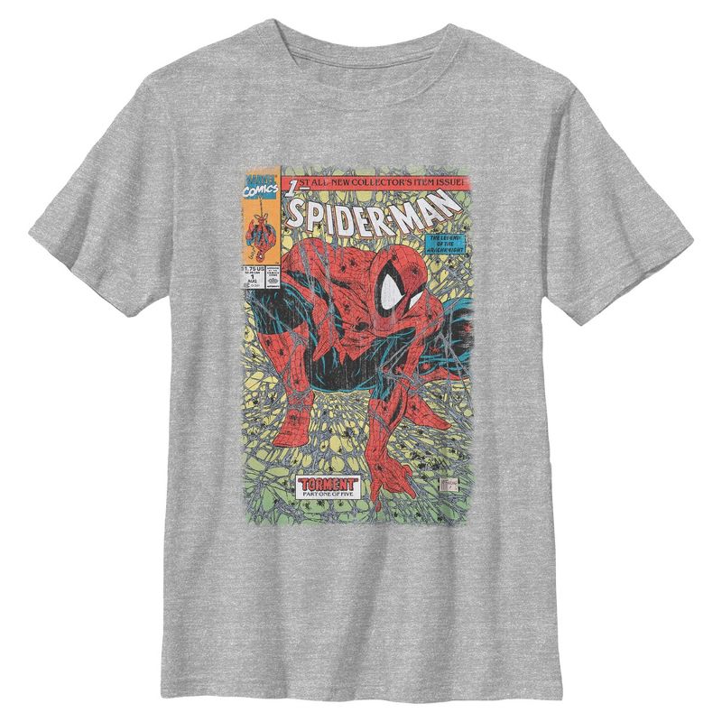 Boys Marvel Spider-Man Torment Comic Cover T Shirt