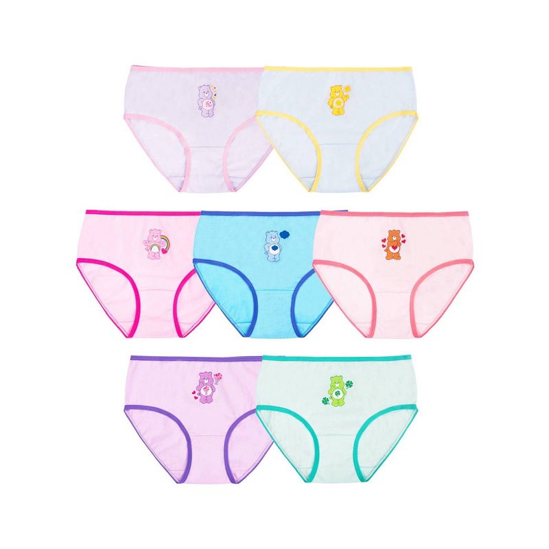 Care Bears Girls' 7pk 100% Cotton Underwear