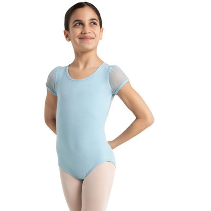 لباس ضيق من كابيزيو بأكمام منتفخة وفتحة خلفية - للبنات