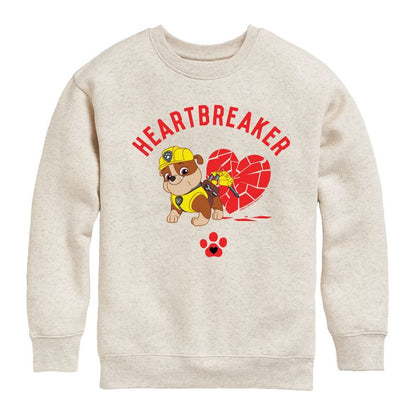 Boys' - Paw Patrol - Valentine's Heartbreaker Graphic Long Sleeve Fleece Sweatshirt