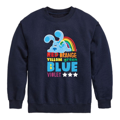 Boys' - Blue's Clues & You! - Colors Of The Rainbow Graphic Long Sleeve Fleece Sweatshirt