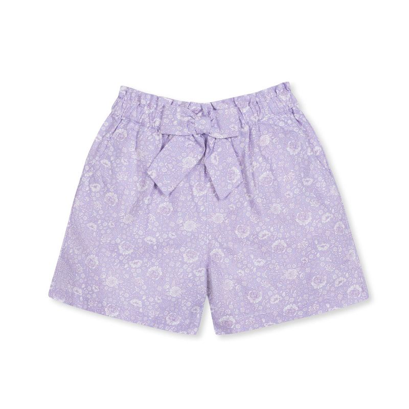 Hope & Henry Girls' Pull-On Cinched Waist Linen Short, Kids