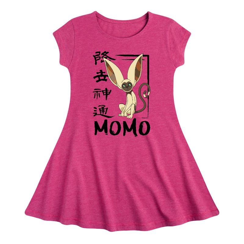 Girls' - Avatar: The Last Airbender - Momo Cute Fit & Flair Cap Sleeve Dress