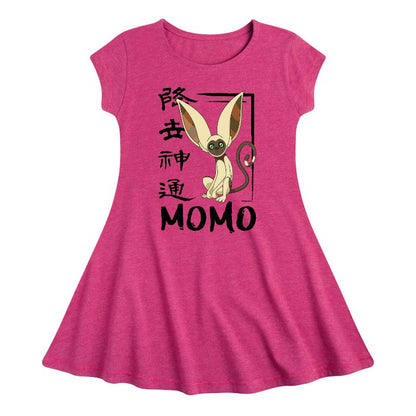 Girls' - Avatar: The Last Airbender - Momo Cute Fit & Flair Cap Sleeve Dress