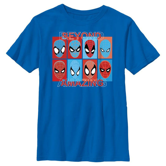 Boy's Spider-Man: Beyond Amazing Mask Squares T-Shirt