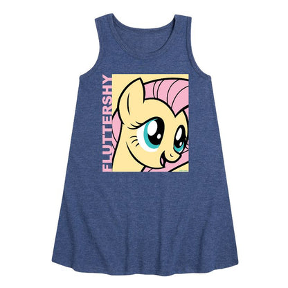 Girls' - My Little Pony - Fluttershy Graphic Sleeveless Aline Dress