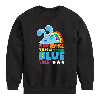 Boys' - Blue's Clues & You! - Colors Of The Rainbow Graphic Long Sleeve Fleece Sweatshirt