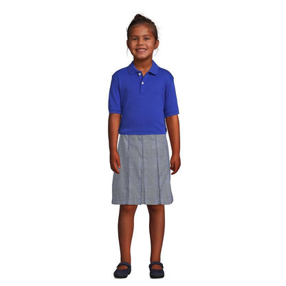 Lands' End School Uniform Kids Short Sleeve Interlock Polo Shirt