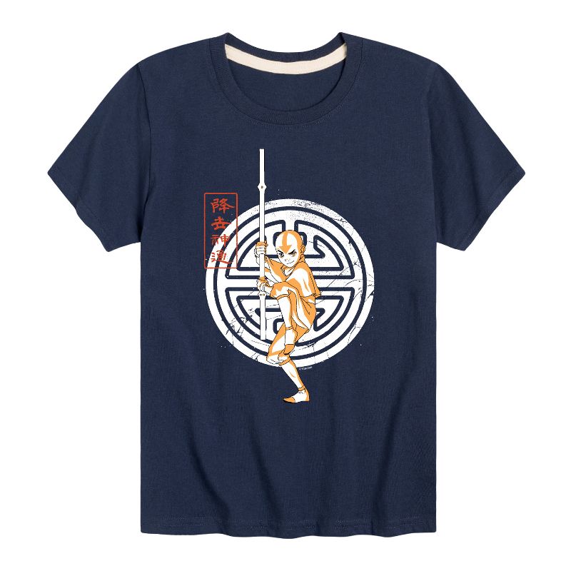 Boys' - Avatar: The Last Airbender - Aang Crest Short Sleeve Graphic T-Shirt