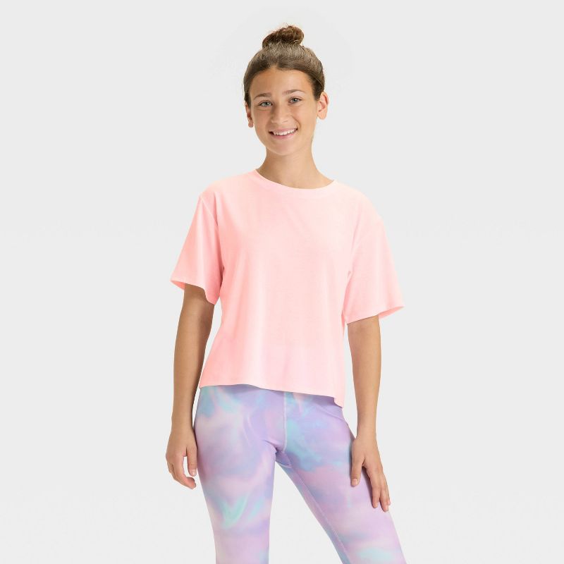 Girls' Beyond Ease Crop Boxy T-Shirt - All In Motion™
