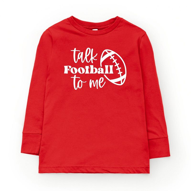 تي شيرت بأكمام طويلة للشباب من Juniper Shop بعنوان Talk Football To Me Ball