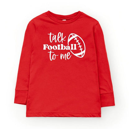تي شيرت بأكمام طويلة للشباب من Juniper Shop بعنوان Talk Football To Me Ball