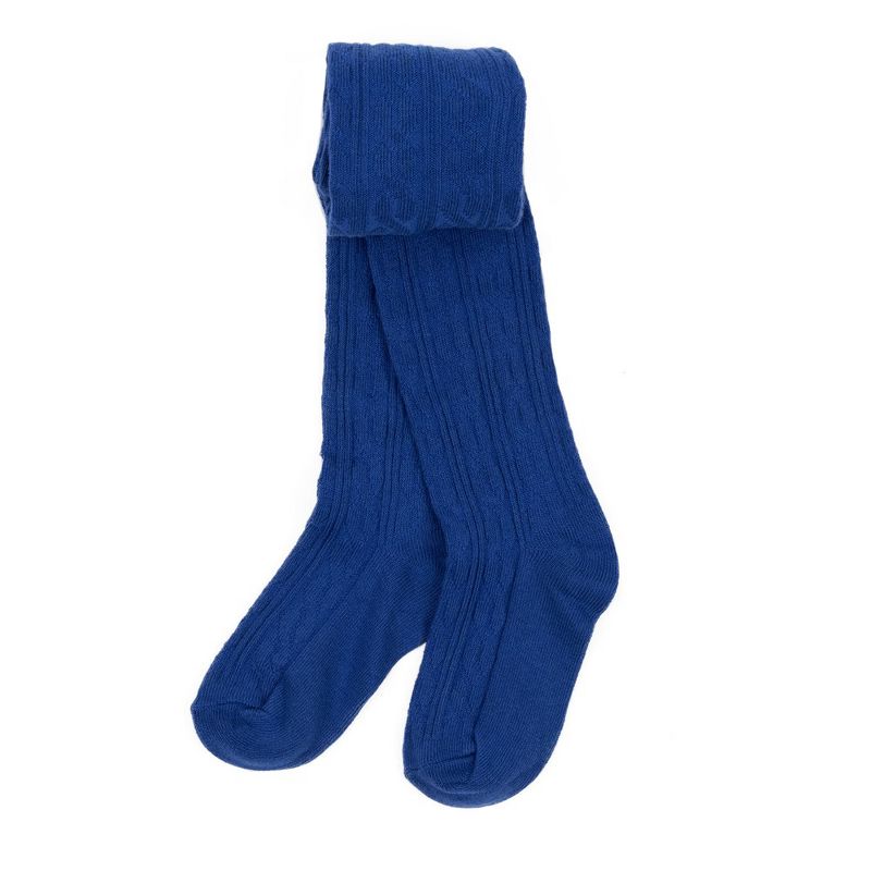 Leveret Girls  Boho Solid Color Cable Knit Tights