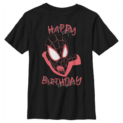 Boy's Marvel Miles Birthday Webs T-Shirt