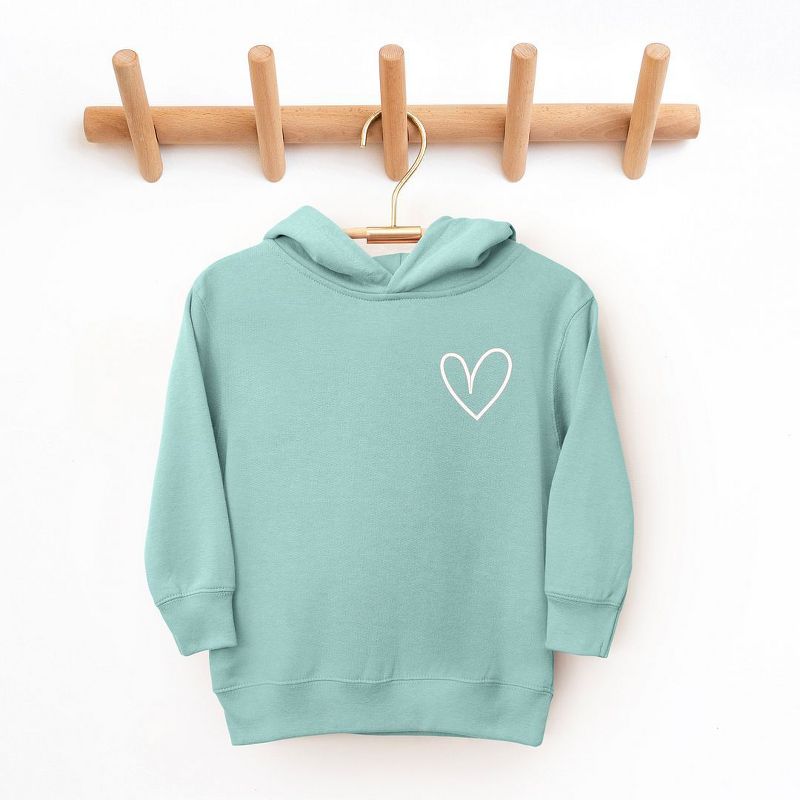 The Juniper Shop Embroidered Hand Drawn Heart Toddler Graphic Hoodie