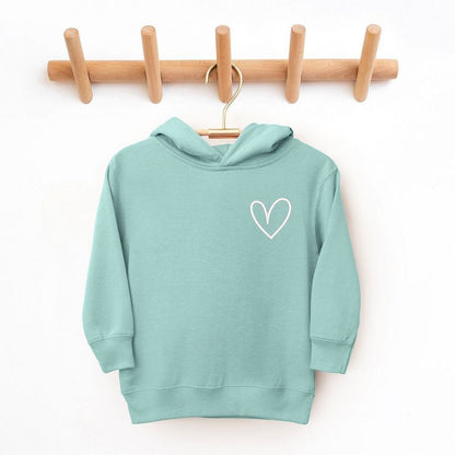 The Juniper Shop Embroidered Hand Drawn Heart Toddler Graphic Hoodie