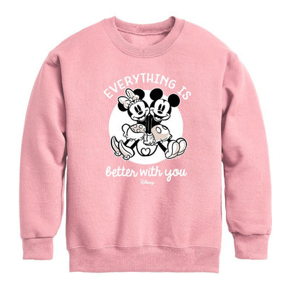 Boys' - Disney - Mickey & Friends Graphic Long Sleeve Fleece Sweatshirt