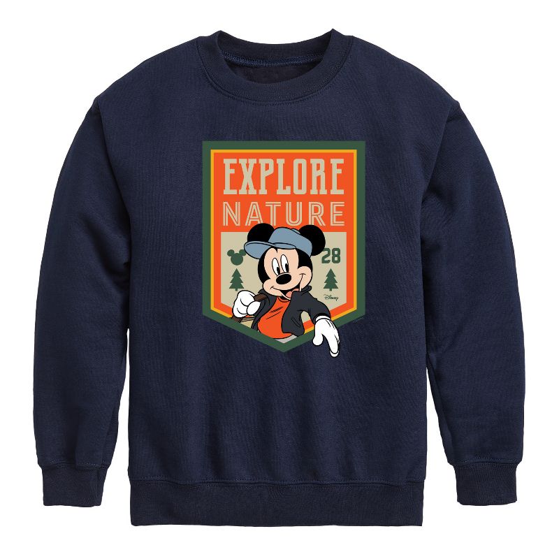 Boys' - Disney - Explore Nature Graphic Long Sleeve Fleece Sweatshirt