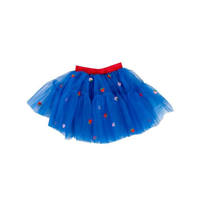 تنورة تول زرقاء فاخرة من مجموعة A Leading Role x Strawberry Shortcake
