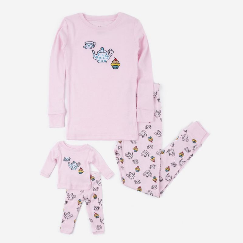 Leveret Girl and Doll Matching Cotton Pajamas - Classic Prints