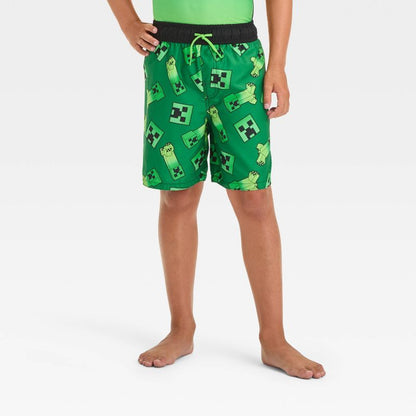 شورت سباحة ماينكرافت للأولاد - أخضر