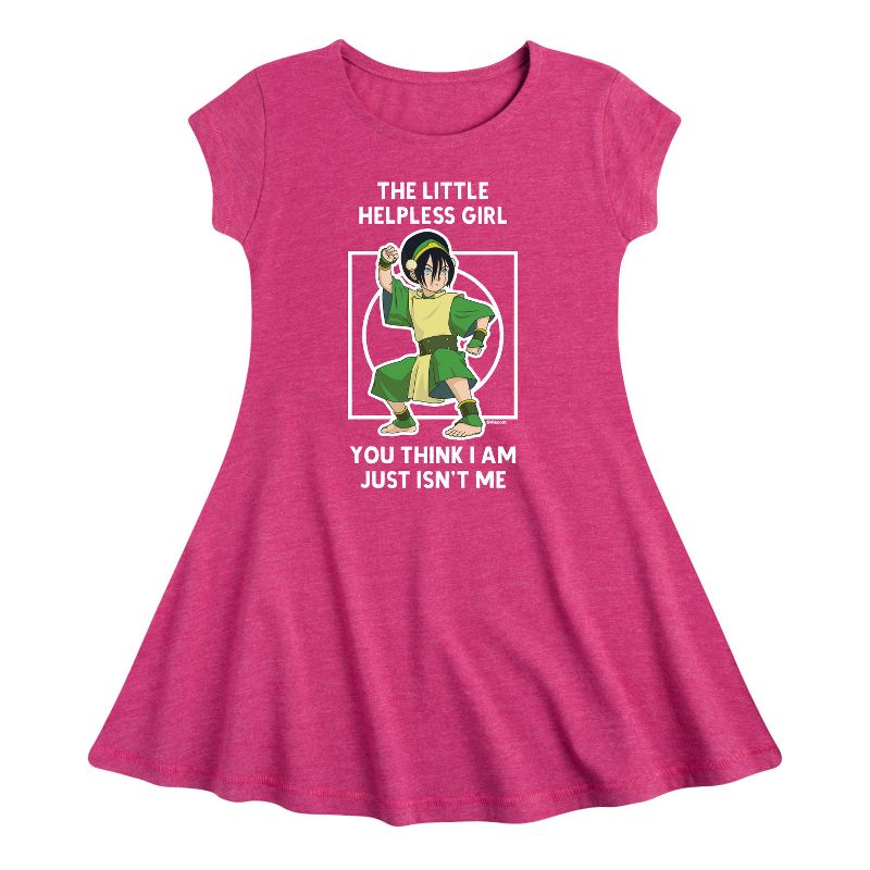 Girls' - Avatar: The Last Airbender - Toph Fit & Flair Cap Sleeve Dress