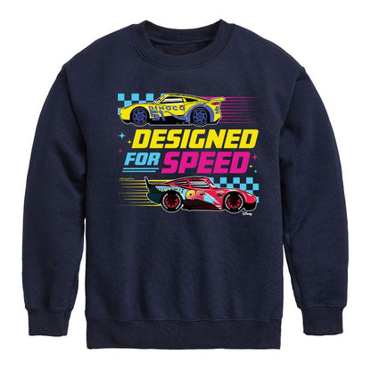 Boys' - Cars - Designed For Speed Graphic Long Sleeve Fleece Sweatshirt