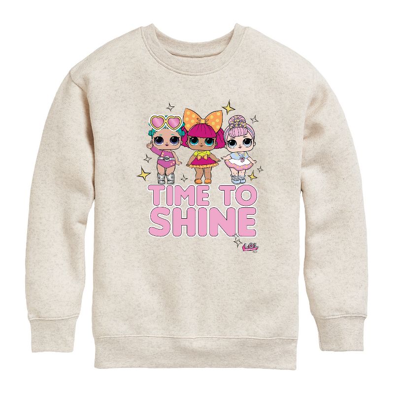 Boys' - LOL Surprise! - LOL Time To Shine Graphic Long Sleeve Fleece Sweatshirt