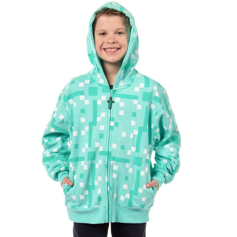 هودي بطبعة جرافيكية لوجه كريبر للأولاد من ماينكرافت