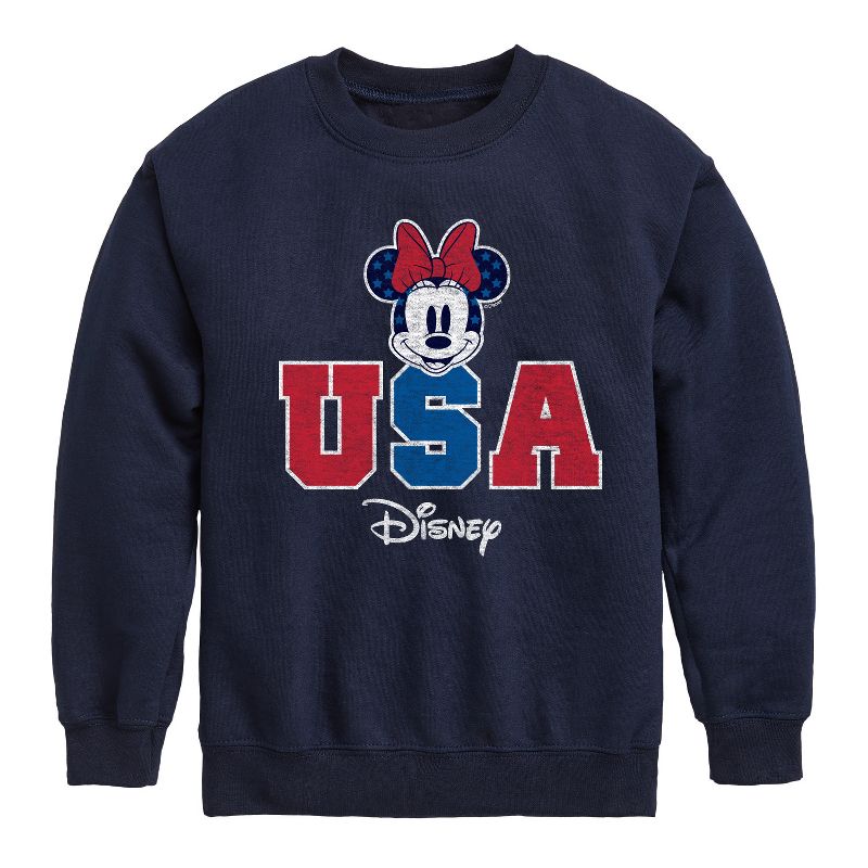 Boys' - Disney - Americana Graphic Long Sleeve Fleece Sweatshirt