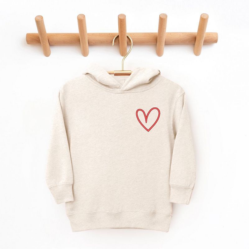 The Juniper Shop Embroidered Hand Drawn Heart Toddler Graphic Hoodie