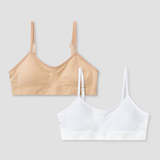 Girls' Solid 2pk Seamless Bra - art class™