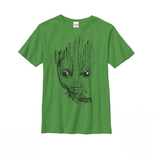 Boy's Marvel Guardians of the Galaxy Vol. 2 Groot Face T-Shirt