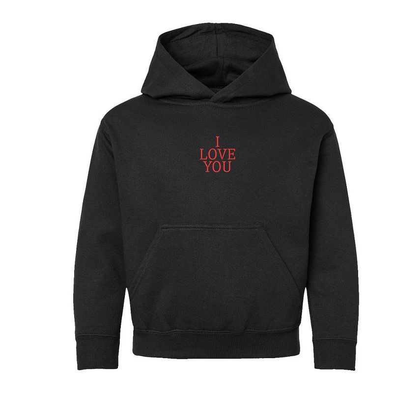 The Juniper Shop Embroidered I Love You Words Youth Graphic Hoodie
