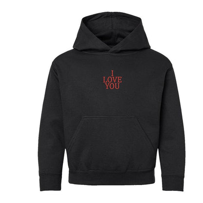 The Juniper Shop Embroidered I Love You Words Youth Graphic Hoodie