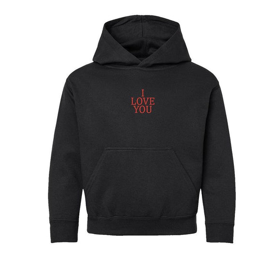 The Juniper Shop Embroidered I Love You Words Youth Graphic Hoodie