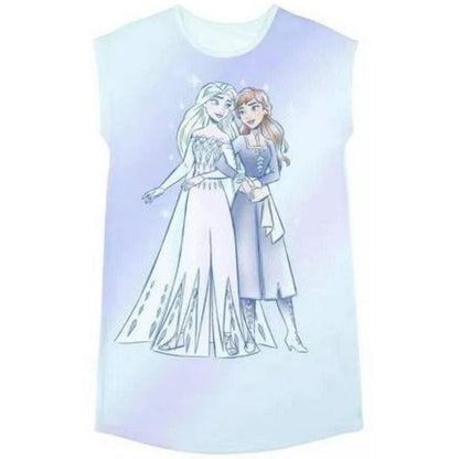 Disney Frozen Little/Big Girls’ One-Piece Elsa & Anna Short Sleeve Nightgown