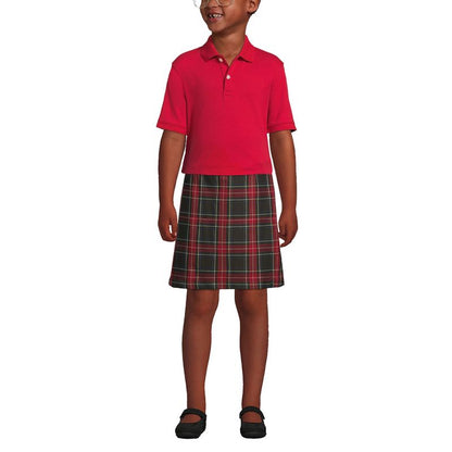 Lands' End School Uniform Kids Short Sleeve Interlock Polo Shirt