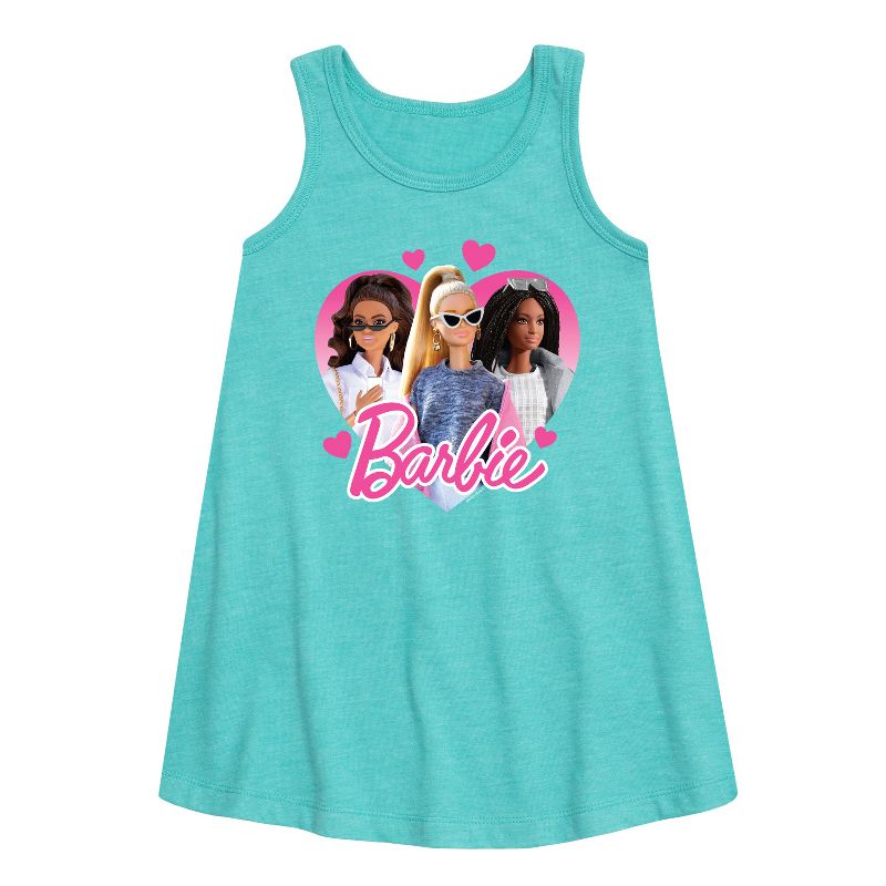 Girls' - Barbie - Valentine's Day Graphic Sleeveless Aline Dress