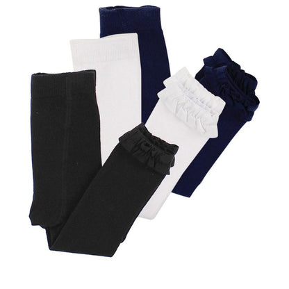 RuffleButts Girls 3-Pack Footless Ruffle Tights